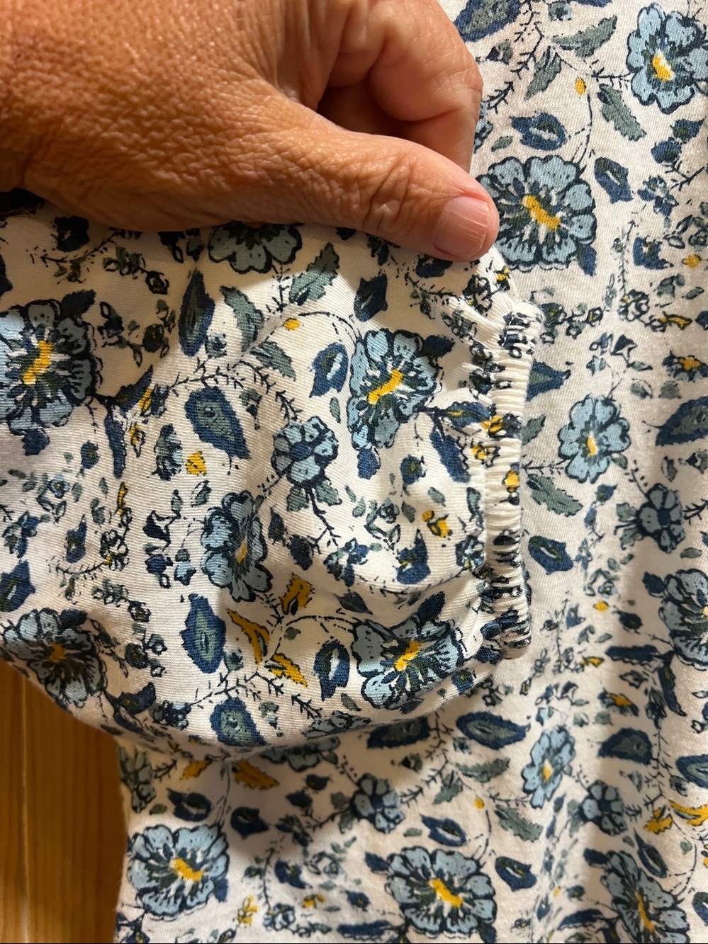 Lucky Brand White Floral Square-Neck -with Blue and Yellow Accents - Picture 6 of 6